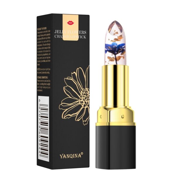 Temperature Color Changing Crystal Jelly Flower Lipstick Long Lasting 6