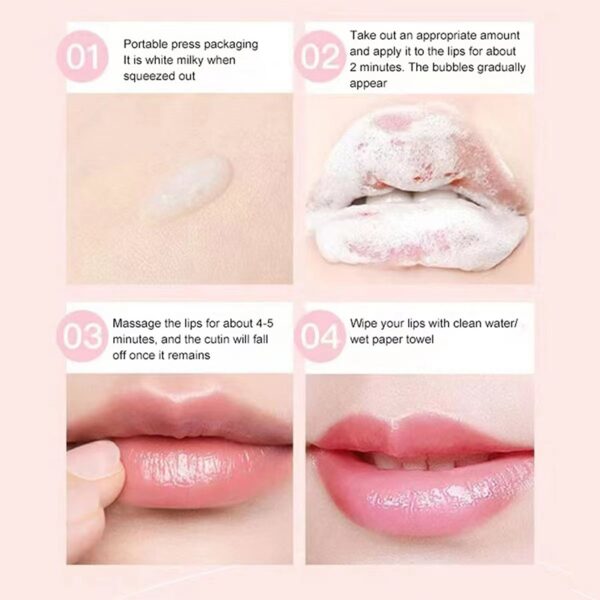 Lip Bubble Mask Exfoliant Reduce Pigmentation Balm Lighten Black Lip Anti-Cracking Moisturizing 5