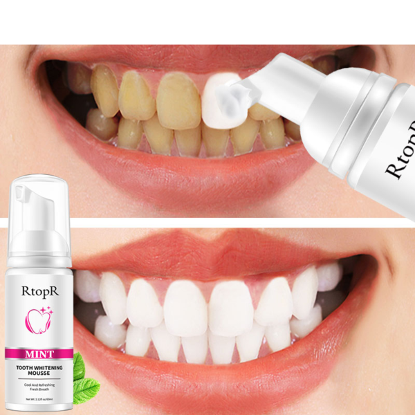 Teeth Cleaning Whitening Oral Hygiene Mousse Toothpaste Whitening and Staining 60ml 4