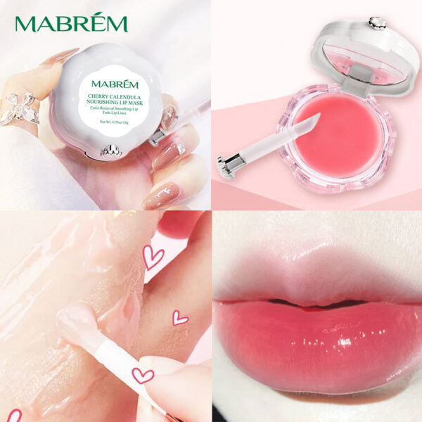 Cherry Calendula Nourishing Lip Mask Exfoliation Repair Lip Lines Relief Dry Lip Moisturizing 3