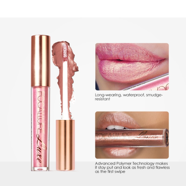 Waterproof Liquid Lipstick Chameleon Shimmer Lipstick Metal Lip Gloss 4