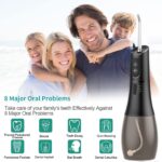 Oral Irrigator Portable Water Flosser Rechargeable 5 Modes IPX7 400ML Dental Water Jet for Cleaning Teeth