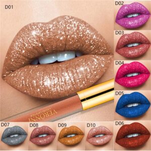 10 Colors Lip Gloss Sexy Glitter Matte Liquid Lipstick Long Lasting Waterproof 1