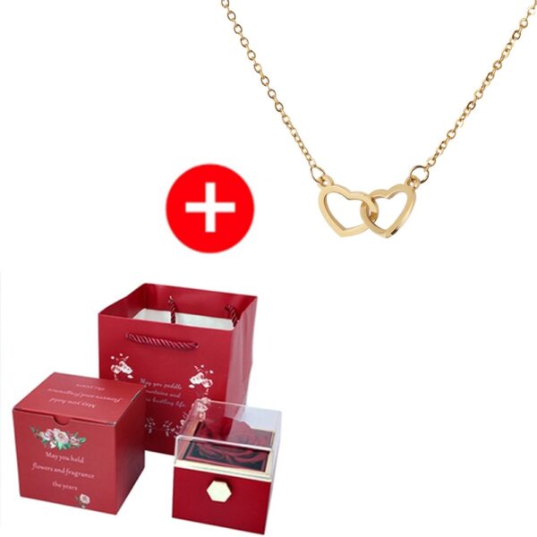 Eternal Rose Jewelry Box Rotate Storage Case 1