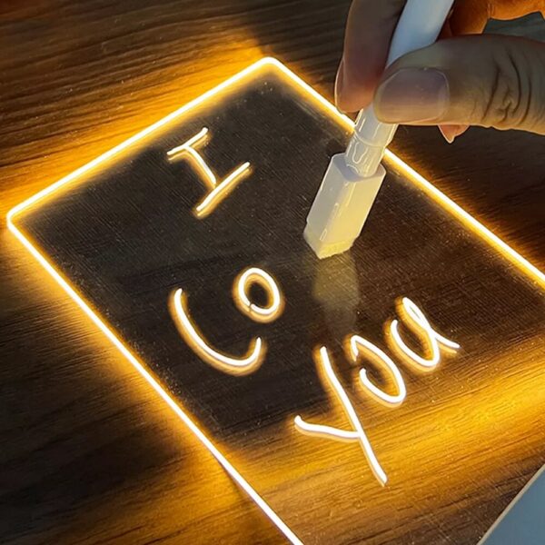 Creative LED Night Light USB Message Board Light With Pen 2