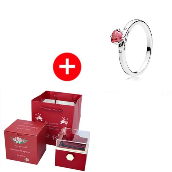 Eternal Rose Jewelry Box Rotate Storage Case 5