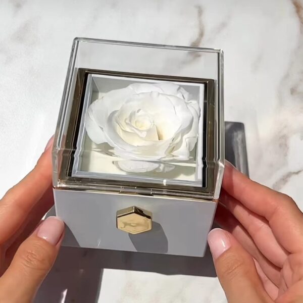 Eternal Rose Jewelry Box Rotate Storage Case 6